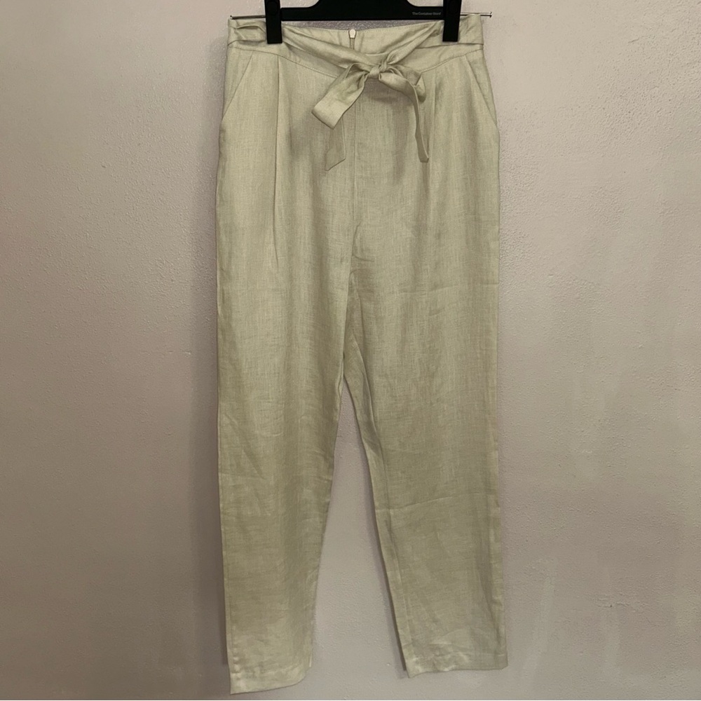 iris & ink Tie-Waist Linen- Trousers in Light Beige for Women